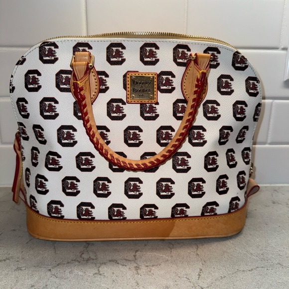 Dooney & Bourke Gamecock White Satchel Bag - Picture 1 of 7